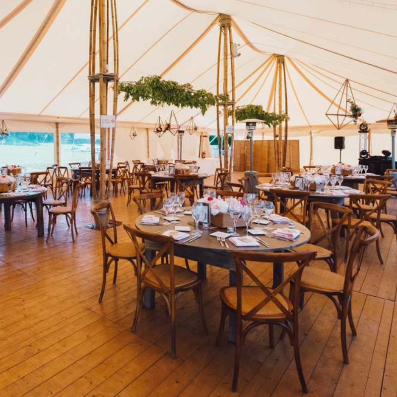 table ronde en bois 10 pers