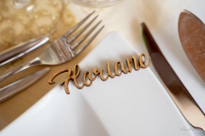 Porte prénom en bois découpe lazer