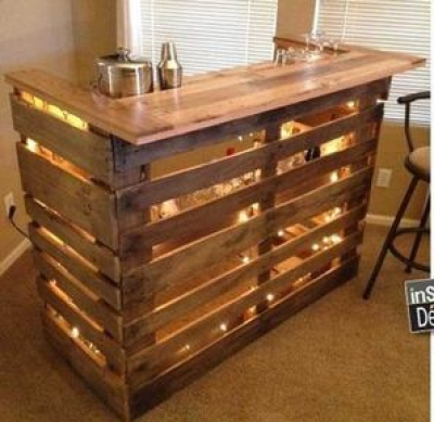 Bar en bois vintage